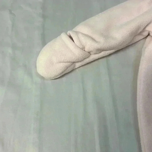 Old Navy - Pink footed bunting bag/snow Sherpa/fleece Size 3-6 months - Picture 3 of 5